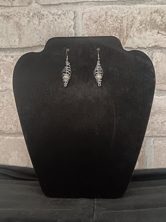 Beehive Wire Coil Earrings Handmade