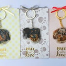 pet portrait keyrings