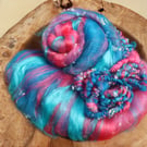 50g Liquorice Allsorts Nobblies Art Batt for Spinning