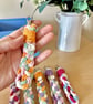 Handmade Macrame Keychain with Initial Letter - Image 3