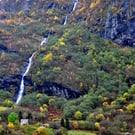 Waterfall Flamsdalen Valley Flam Norway Scandinavia Photograph Print