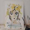  'Pipa' inky portrait 