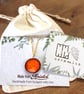 Handmade Bright Orange Ceramic Necklace, Gold Chain, Colourful Glazed Clay Penda - Image 7