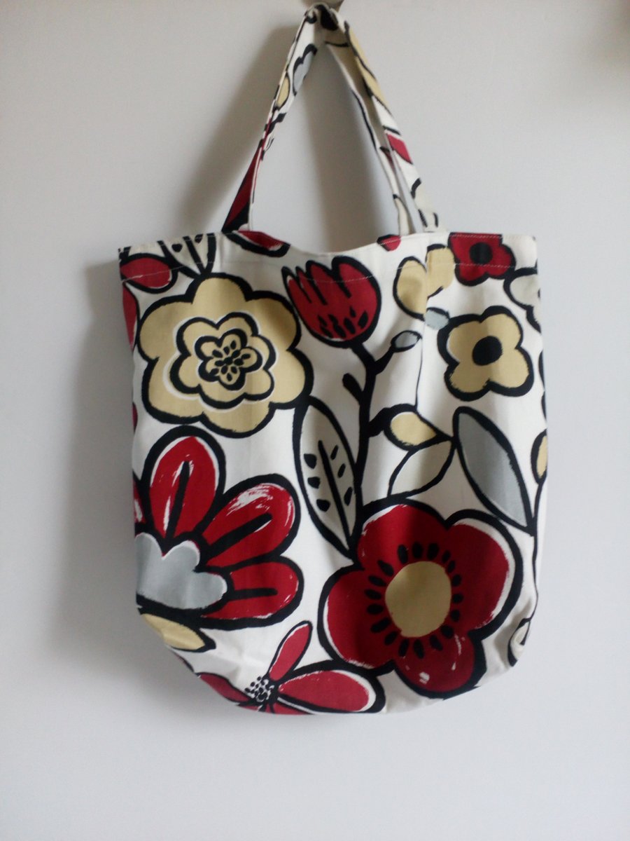 Bag, Shopping bag, cloth bag, fabric bag, tote bag, grocery bag, floral