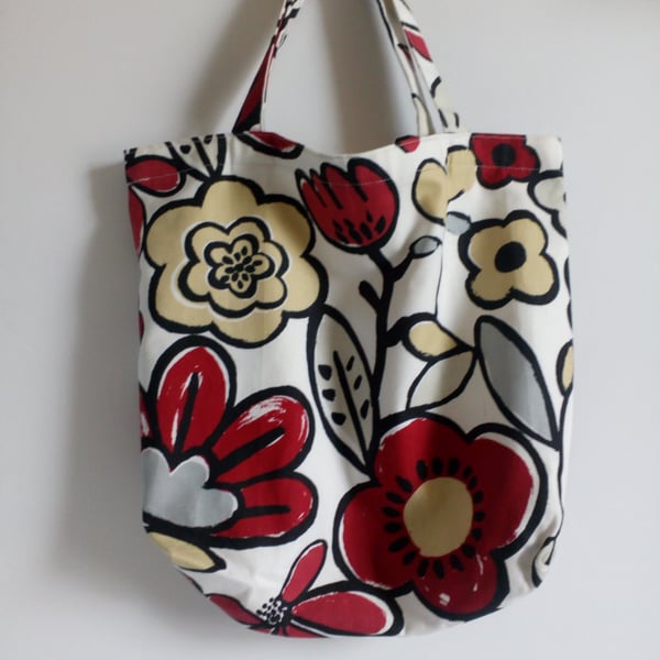 Bag, Shopping bag, cloth bag, fabric bag, tote bag, grocery bag, floral