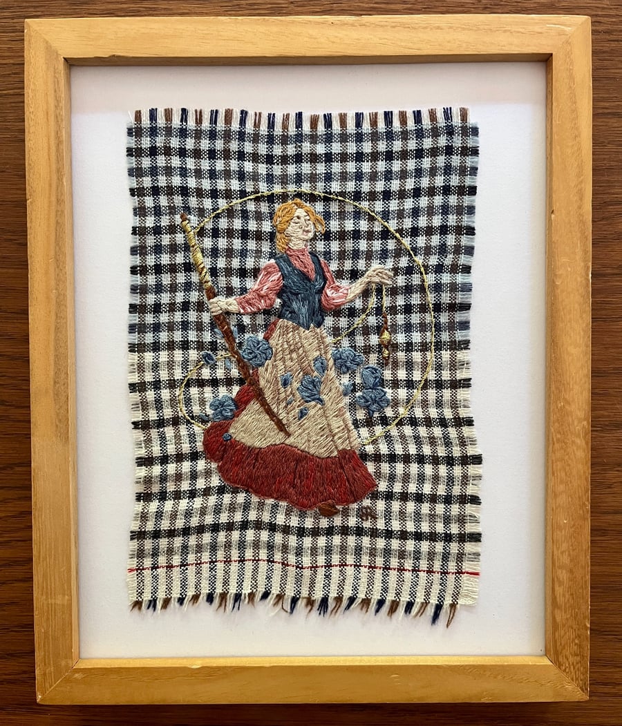 'Spinning Time' Hand embroidery art