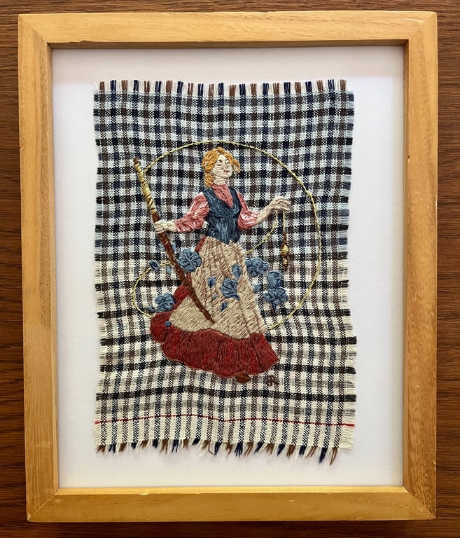 'Spinning Time' Hand embroidery art