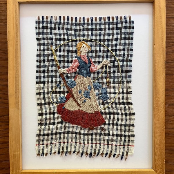 'Spinning Time' Hand embroidery art