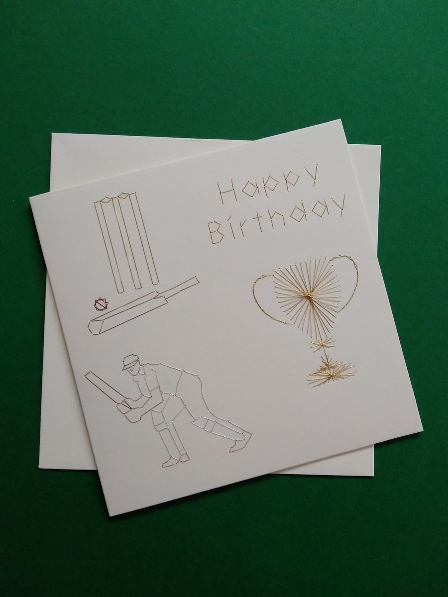Birthday Card for the Cricket Player or Enthusiast.