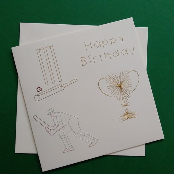 Birthday Card for the Cricket Player or Enthusiast.