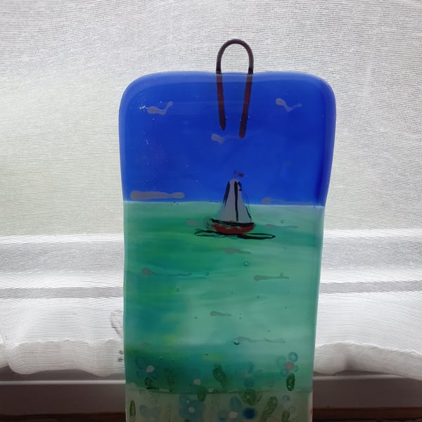 Fused glass Seaside hanger