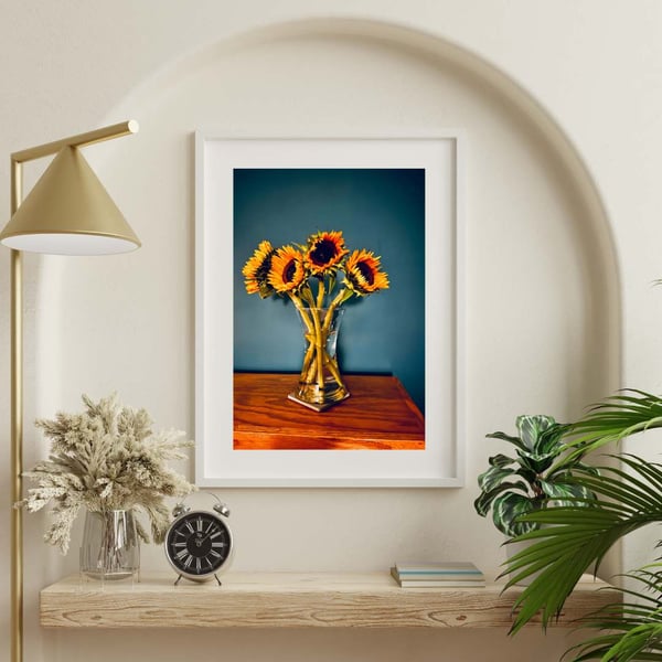 Sunflowers Photograph Print Wall Art