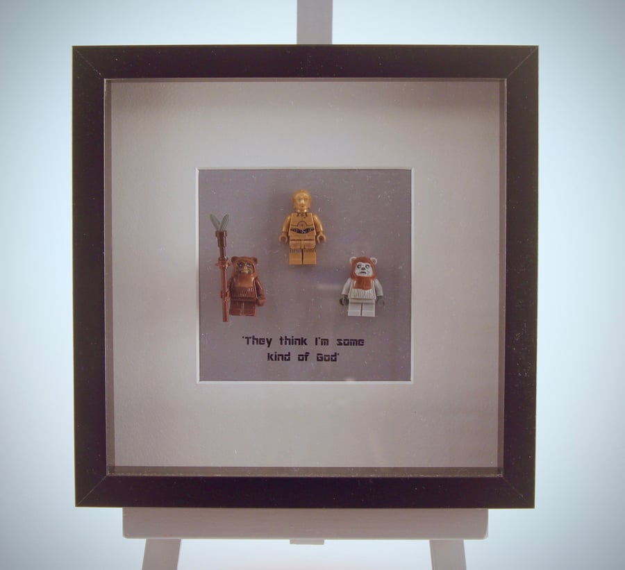  Return of the Jedi mini Figures framed picture 25 by 25 cm