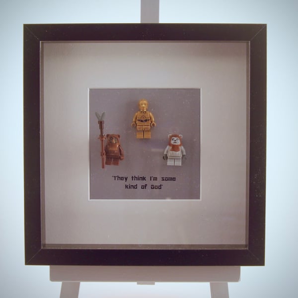  Return of the Jedi mini Figures framed picture 25 by 25 cm
