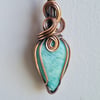 Natural Amazonite & Copper Statement Necklace Pendant Gift Crystal Jewellery