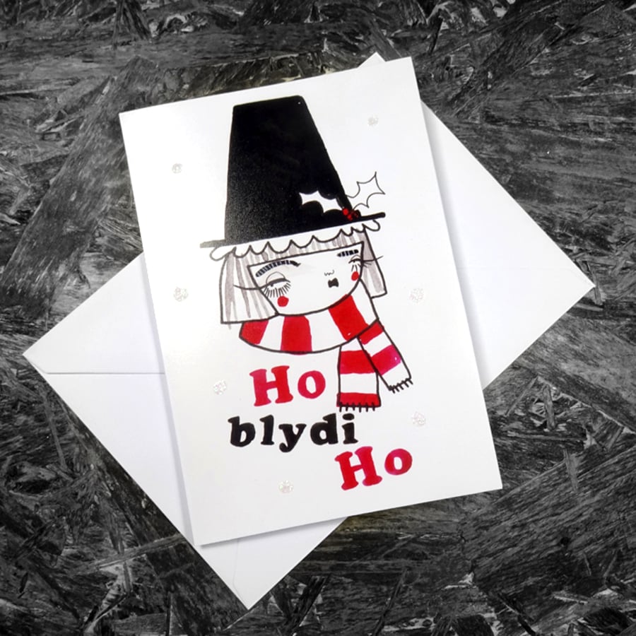 Single Christmas Card- Ho Blydi Ho