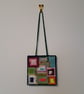Small wall decoration with funky square pattern and adjustable hang length - Image 2