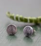 Recycled Silver Small Fern Leaf Pattern Stud Earring - Image 1