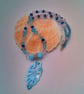 Necklace with Blue and Clear Bicone Beads and a Shell Pendant, Blue Pendant - Image 10