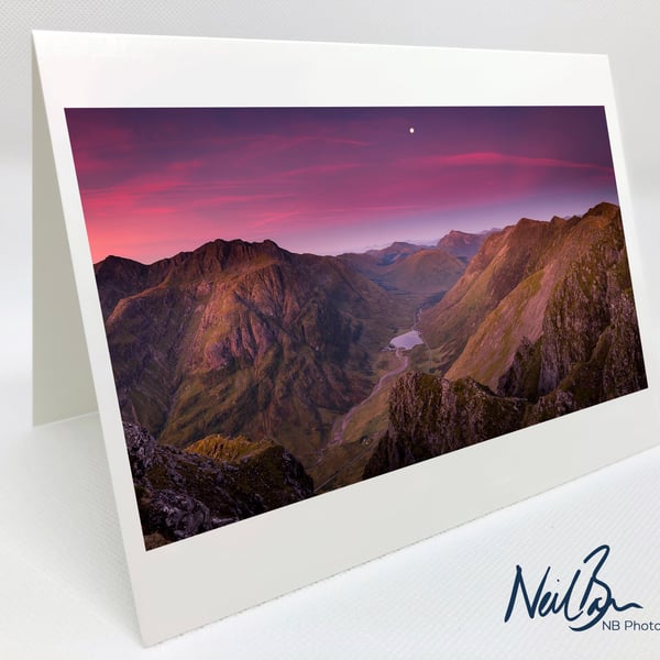 Glen Coe Aonach Eagach - Scotland Greeting Card by Neil Barr