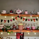 Whimsical nature themed felted garland