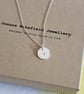 Silver initial necklace, personalised necklace