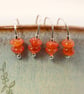 Carnelian & Silver Earrings in a Simple Hook Style - Image 5