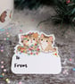 Cat Christmas Stick On Gift Labels - Adhesive Gift Tag Stickers - Monty & Mabel - Image 2
