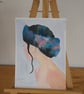 Galaxy Headdress - original watercolour painting  - Image 1