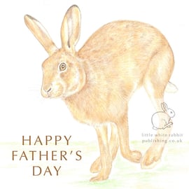 Running Hare - Father's Day Card