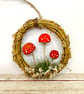 Spun Cotton Mushrooms in Grapevine Hoop Red - Image 6