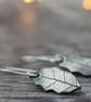 Silver Holly Leaf Earrings - Image 6
