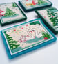 Christmas Brooch - Nostalgic Winter Scene pin brooch in fabric and felt - Image 2