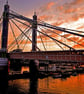 Albert Bridge River Thames London Sunset Photograph Print