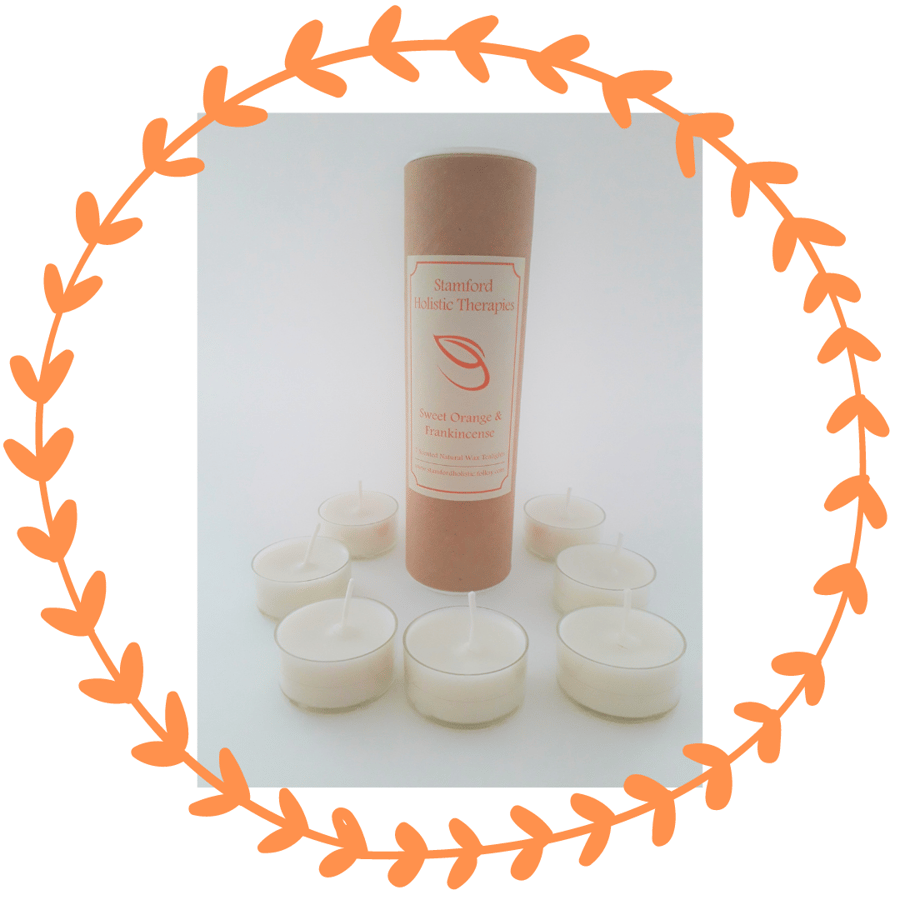 Orange & Frankincense Aromatherapy Tealight Candles