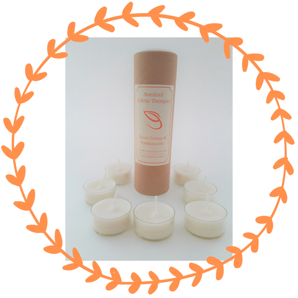 Orange & Frankincense Aromatherapy Tealight Candles