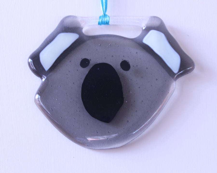 Koala Suncatcher Fused Glass