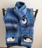Knitting Pattern Ladies Sheep Waistcoat and Scarf.  Digital Pattern - Image 5