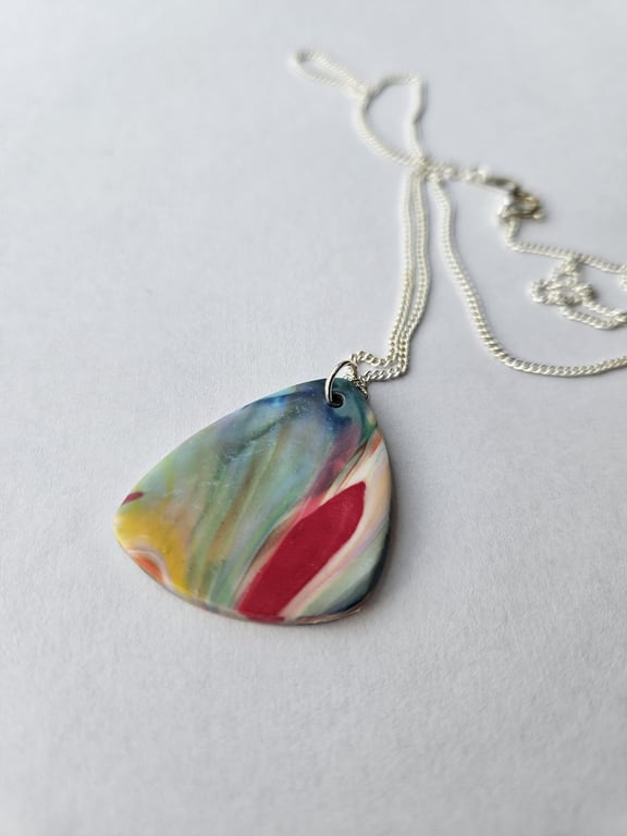 Handmade Clay Pendant Necklace