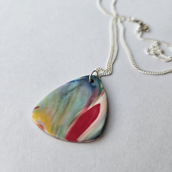 Handmade Clay Pendant Necklace