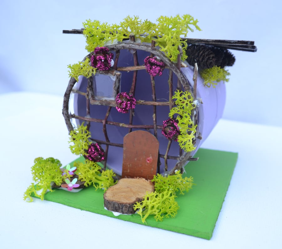 Small twig front fairy house kit