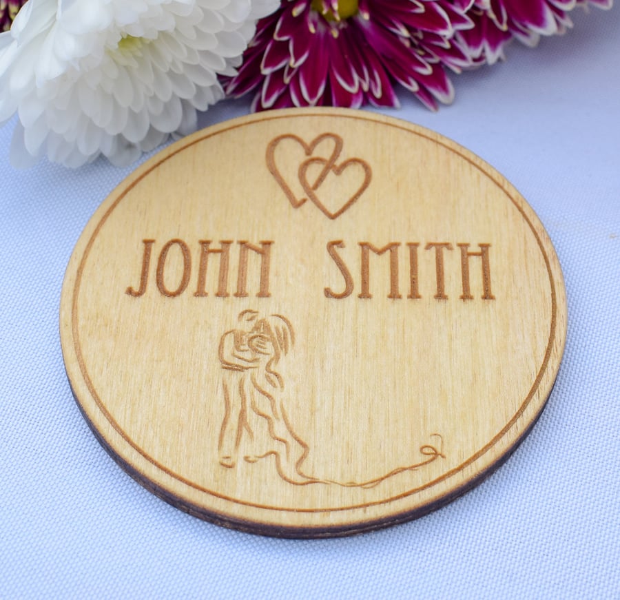 Wooden Wedding Place Name Settings - Engraved to Order - Wedding Table Decor