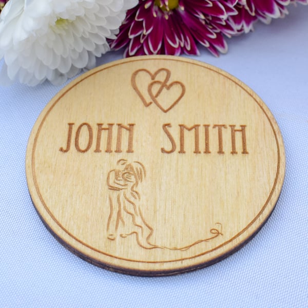 Wooden Wedding Place Name Settings - Engraved to Order - Wedding Table Decor