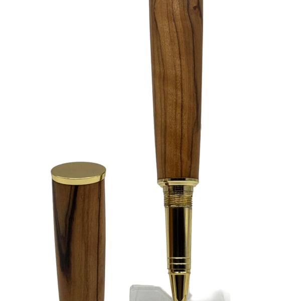 Ridge Rollerball Pen - Olivewood