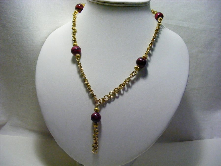 Jasper Chain Maille Necklace - Folksy