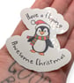 Penguin Sticker Christmas Cute Funny Quote Die Cut Illustrated Sticker  - Image 3