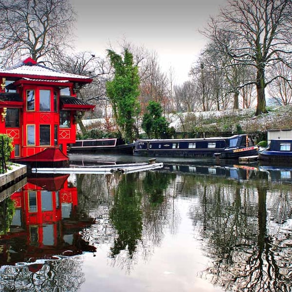 Narrow Boats Regent's Canal London Photograph Print
