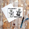 Screenprinted Salt and Pepper Pun Christmas Card - 'Seasoning's Greetings'