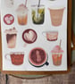 Drink Sticker Sheet, Beverages, Soft Muted Stickers, Journalling, Beverages, Tea - Image 4