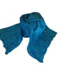 Felted merino wool scarf with multicoloured silk fibre embellishment, turquoise - Image 2